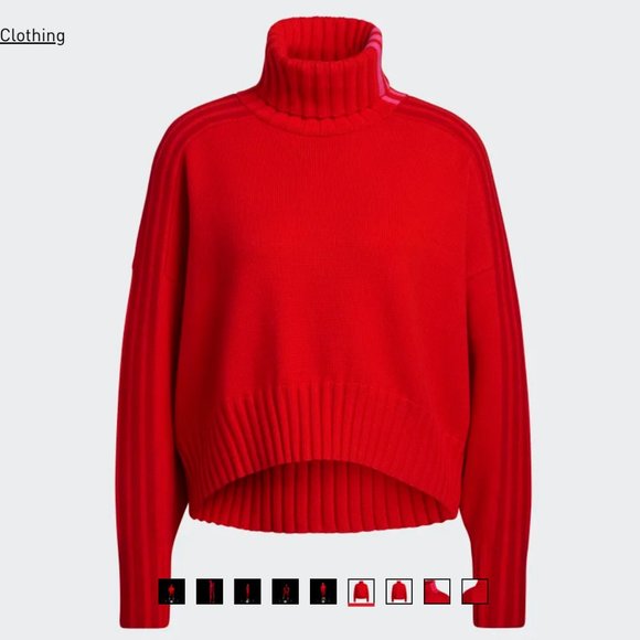 Ivy Park x Adidas Originals Long-Sleeve Cropped Turtleneck Sweater,  sz Medium - Picture 7 of 9